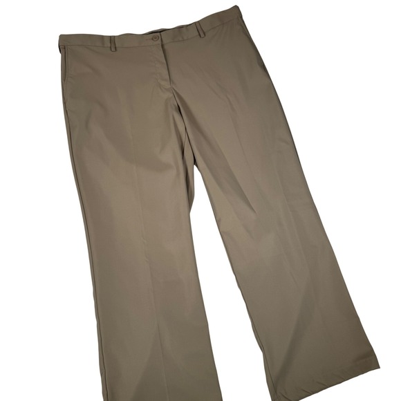 Lands' End Pants - Lands End Dress Pants Womens 18W Tan Khaki Straight Leg Stretch Career 29.5" Ins
